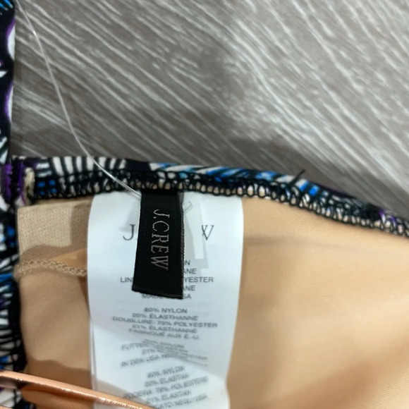 NWT J. Crew High Rise Waist and Triangle Top Bikini Swimsuit Blue Floral S - Picture 14 of 16